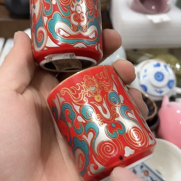 陶瓷茶具全部清清完回家过年