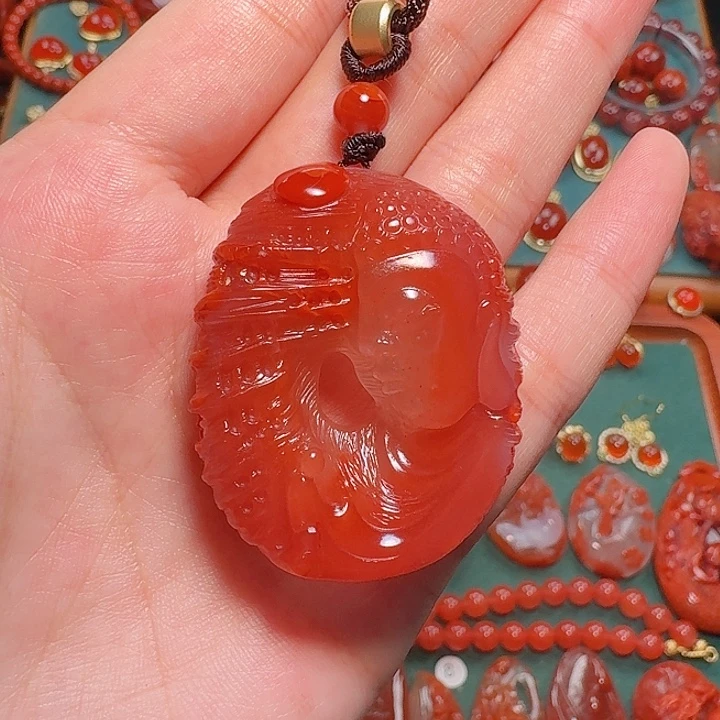 南红玛瑙未镶嵌吊坠