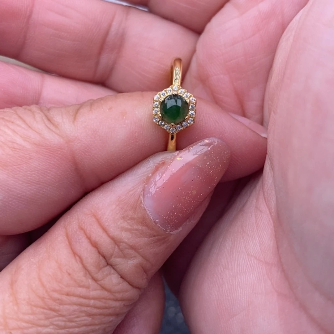 未镶嵌戒指翡翠伊**装缅甸