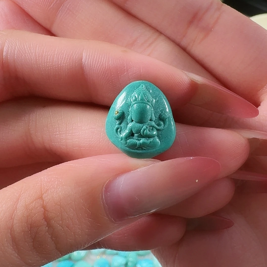 绿松石未镶嵌吊坠(不含链)无相佛