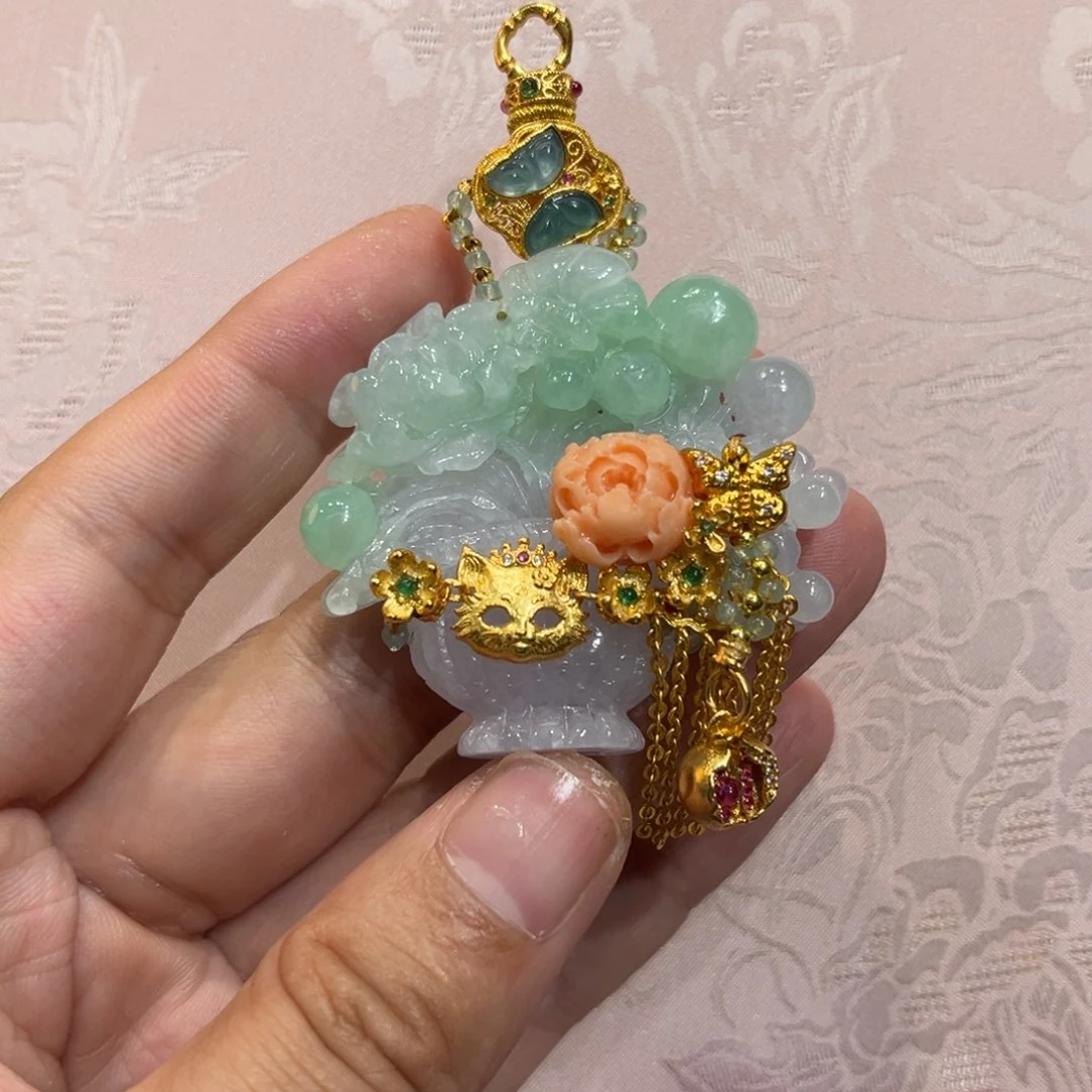 翡翠合金吊坠(赠链)