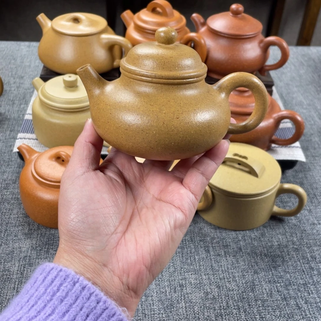 紫砂茶壶黄金段容天全手30目200