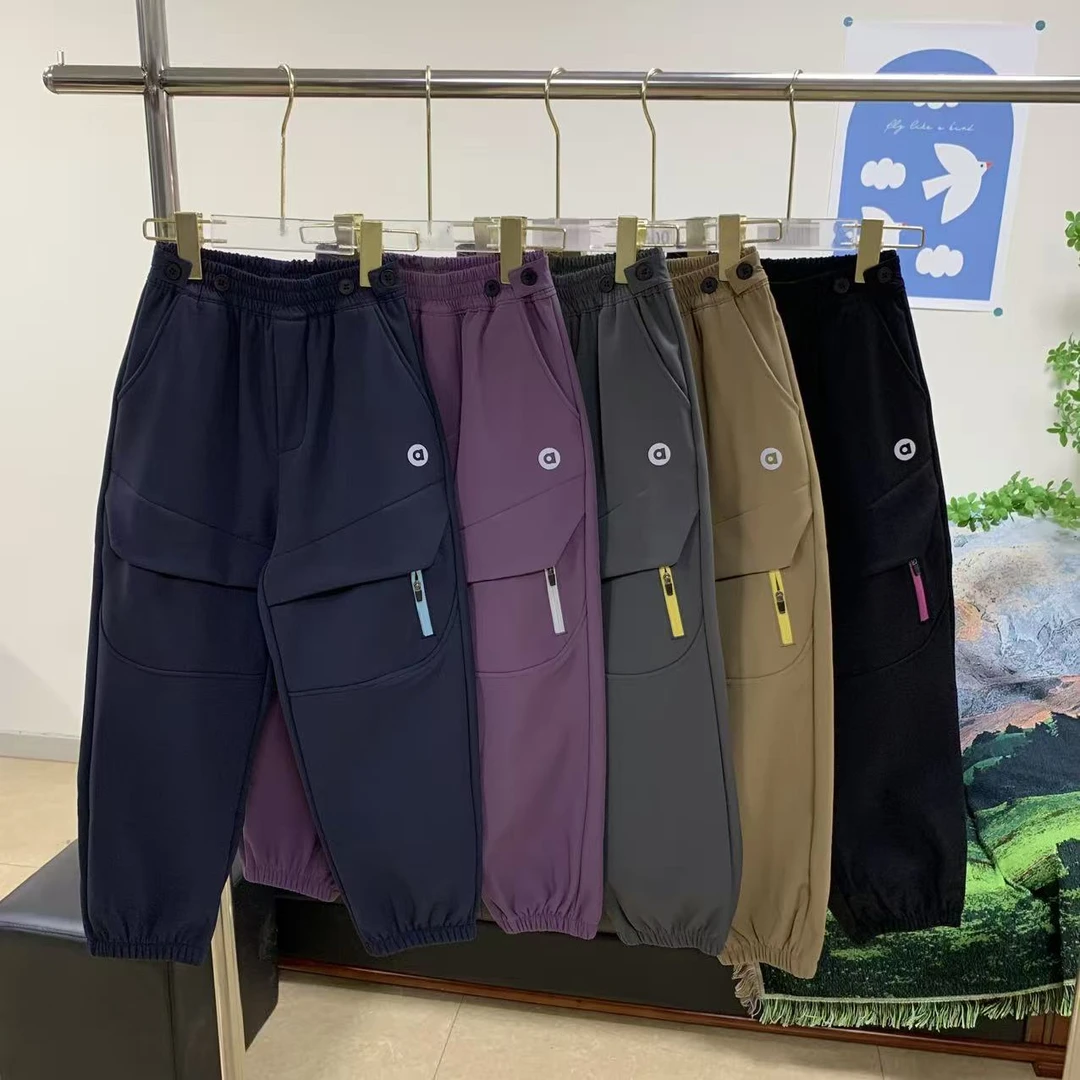 【彩壳加绒裤】儿童25年秋冬新品日常彩壳加绒长裤2589R