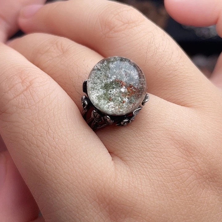 银S925镶嵌戒指水晶