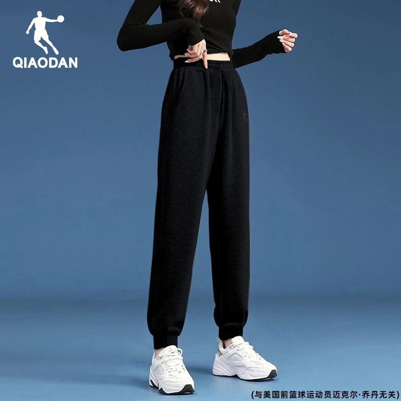 乔丹秋冬秋季卫裤新款宽松运动女裤官方正品白搭休闲户外束脚卫裤