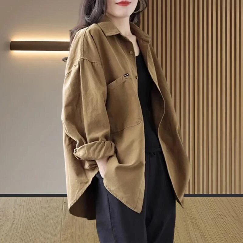 宽松女士大码百搭气质衬衫小个子休闲风衬衣洋气2025年春秋季新款