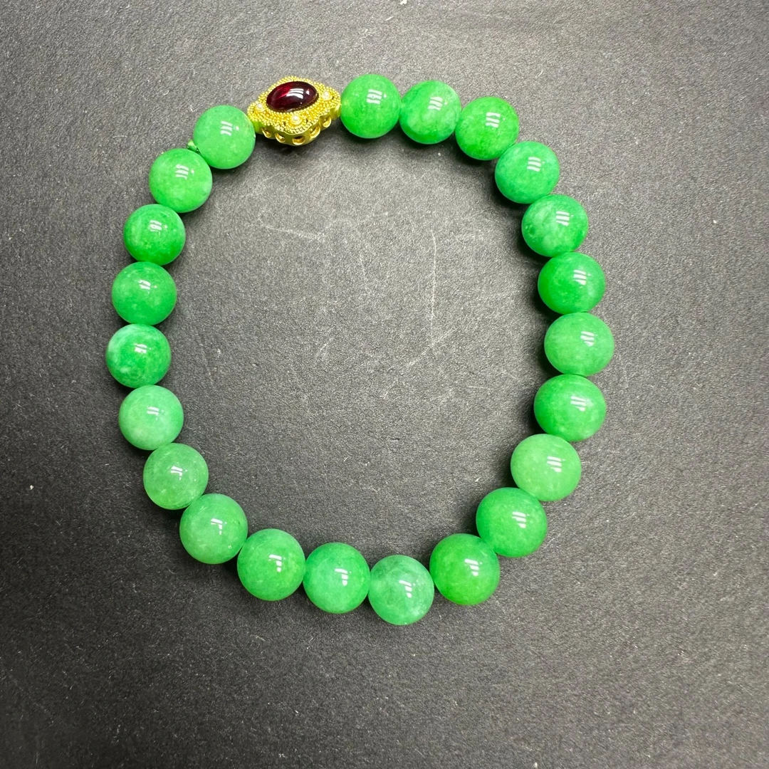 翡翠满绿手链H195