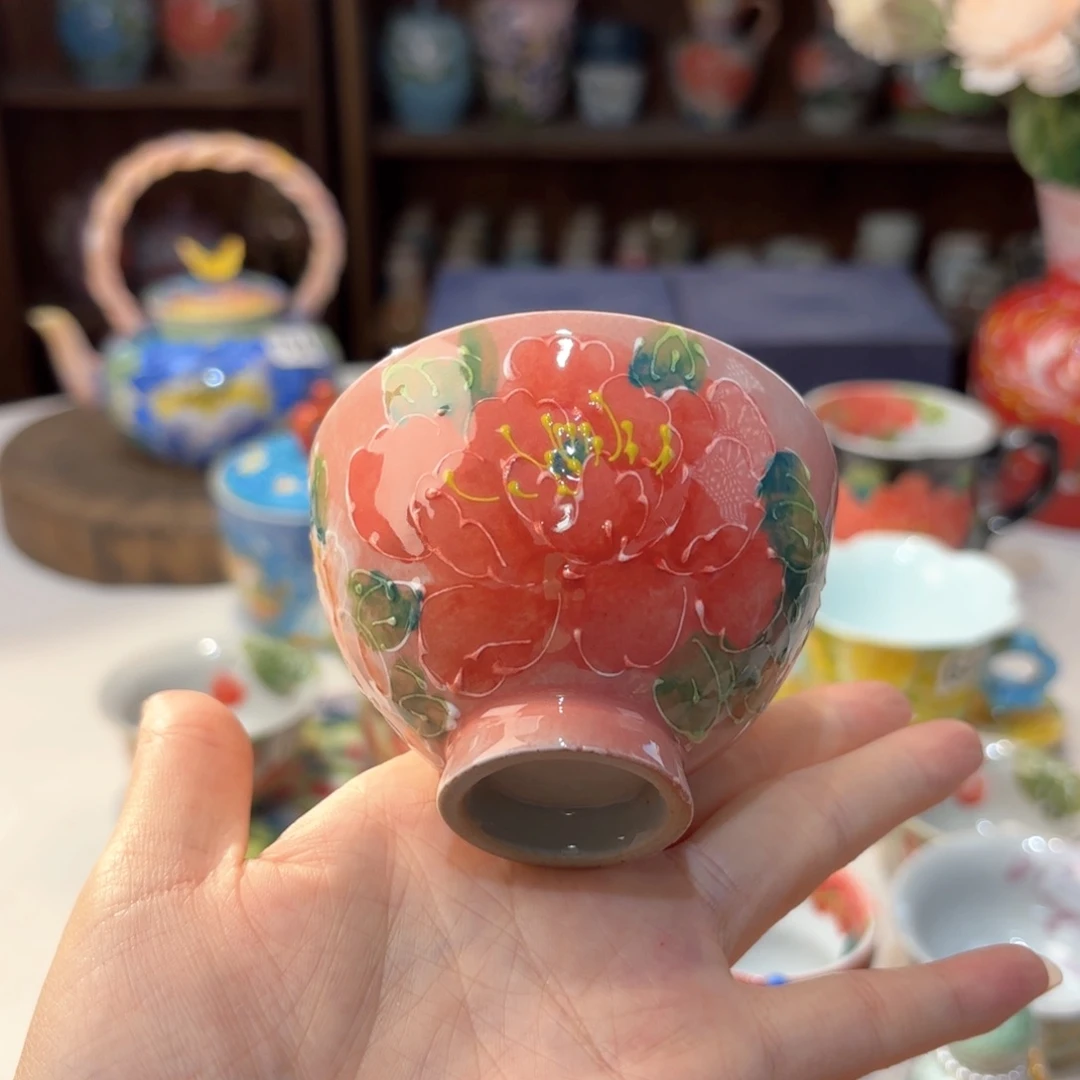 景德镇手绘高温釉下彩陶瓷茶具