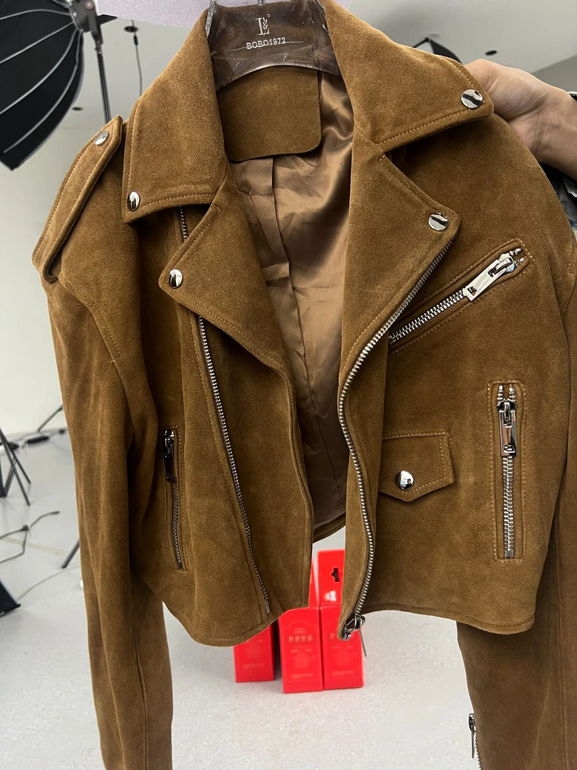 【周炸炸】秋冬新款时尚气质百搭皮衣外套#240607