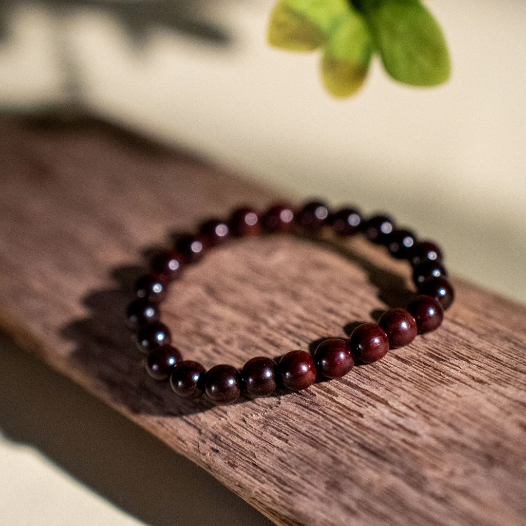 【江苏工美专属】小叶紫檀单圈手串手持手链珠串2-005