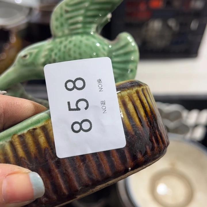 陶瓷仰**晨工艺品摆件858