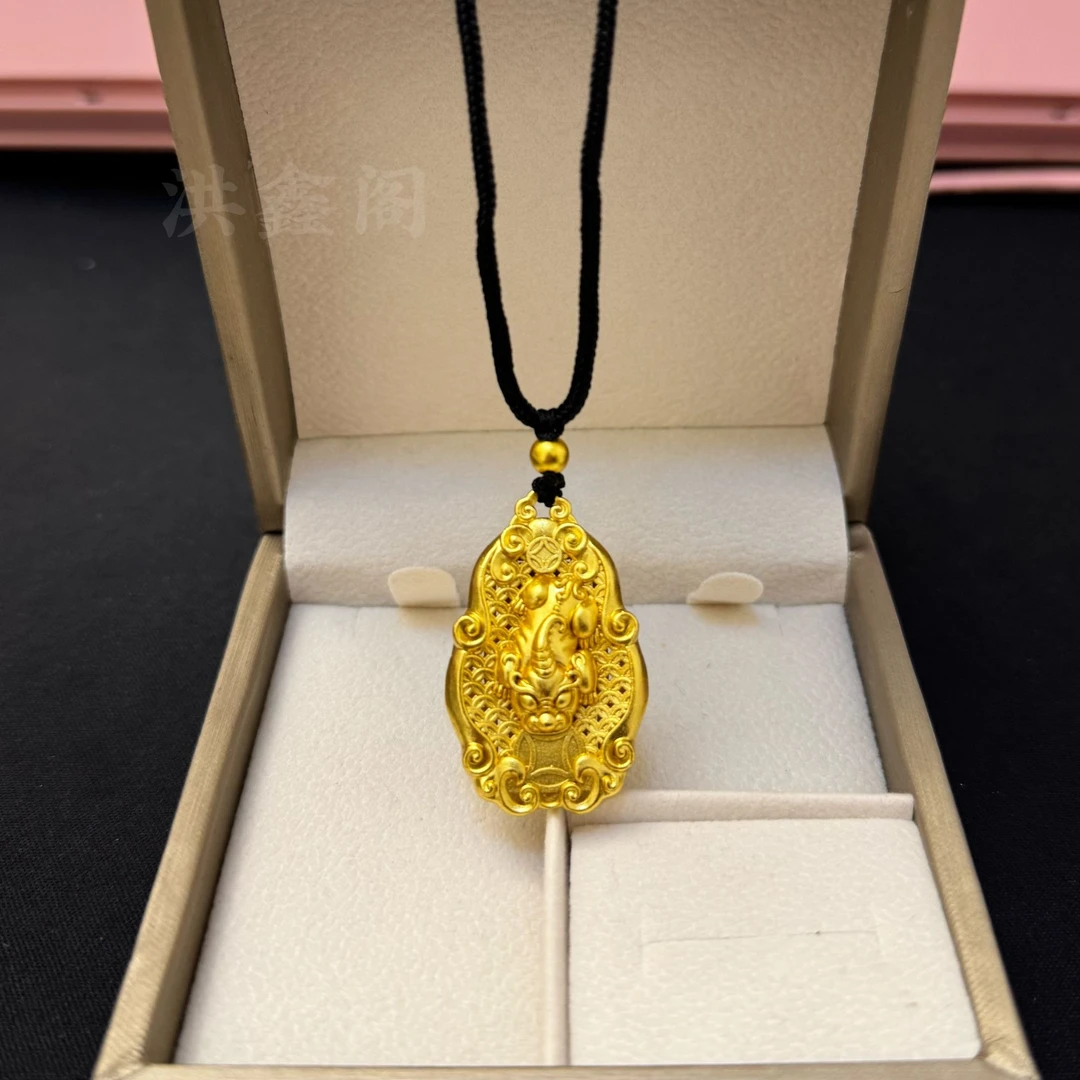 合金吊坠 貔貅男女轻奢时尚镶嵌手工挂坠精美项坠