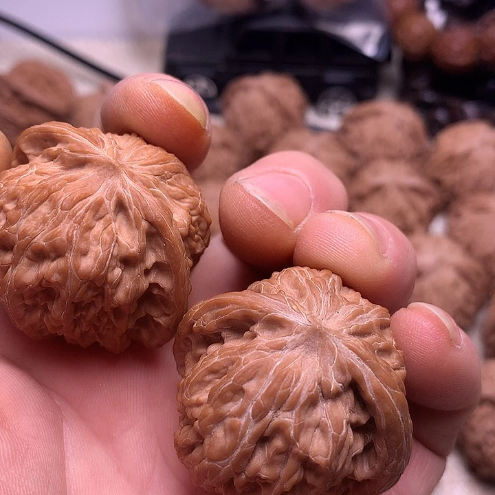 文玩核桃把件自家麻核桃磨盘不打药