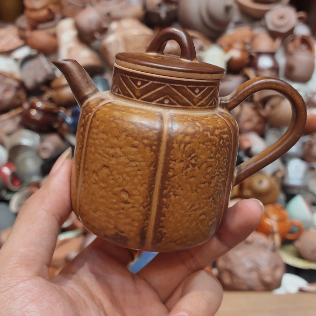 柴烧老岩泥高温茶器皿