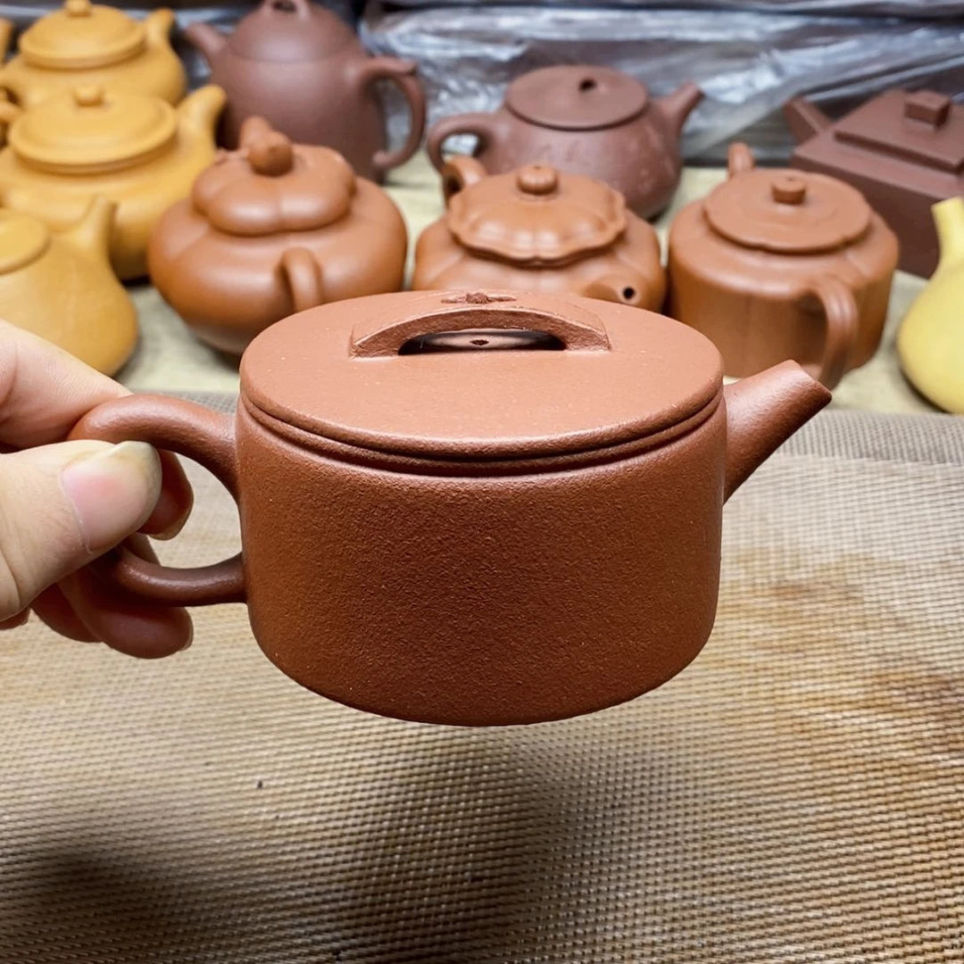 茶壶紫砂宝山纯红降坡