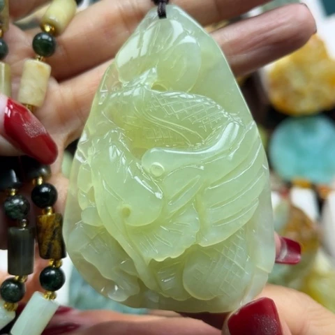 岫玉挂件未镶嵌挂件