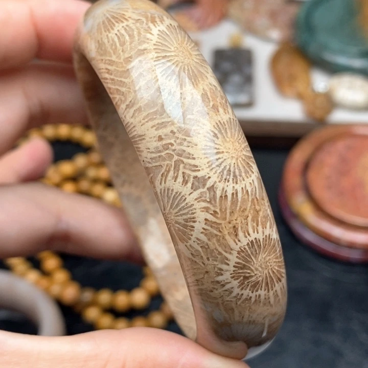 硅化珊瑚（珊瑚玉）手镯未镶嵌60.5