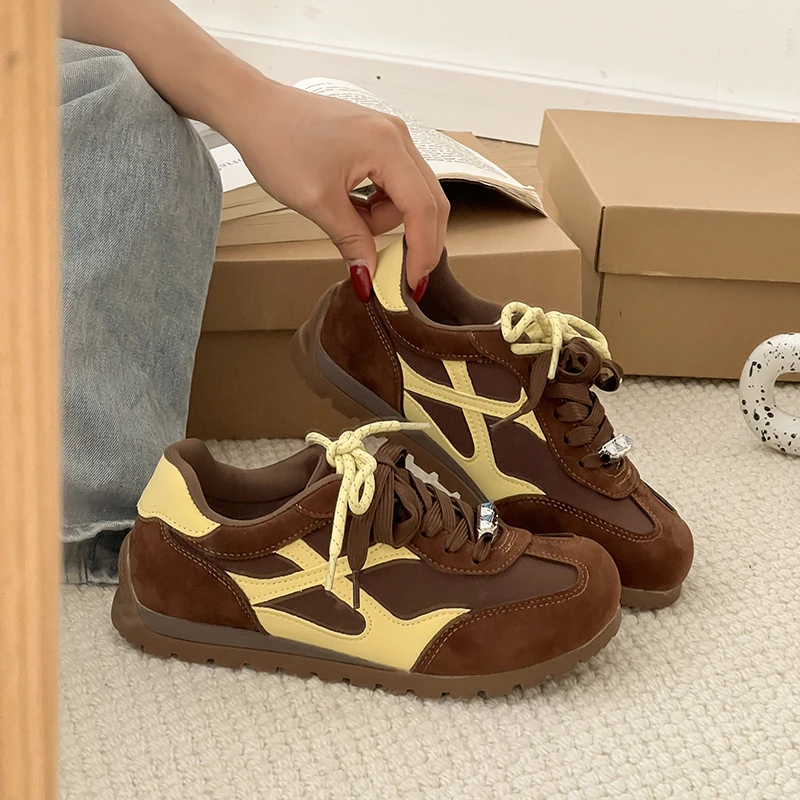 2025新款真皮复古德迅鞋女软底平底浅口单鞋休闲运动鞋子阿甘鞋女
