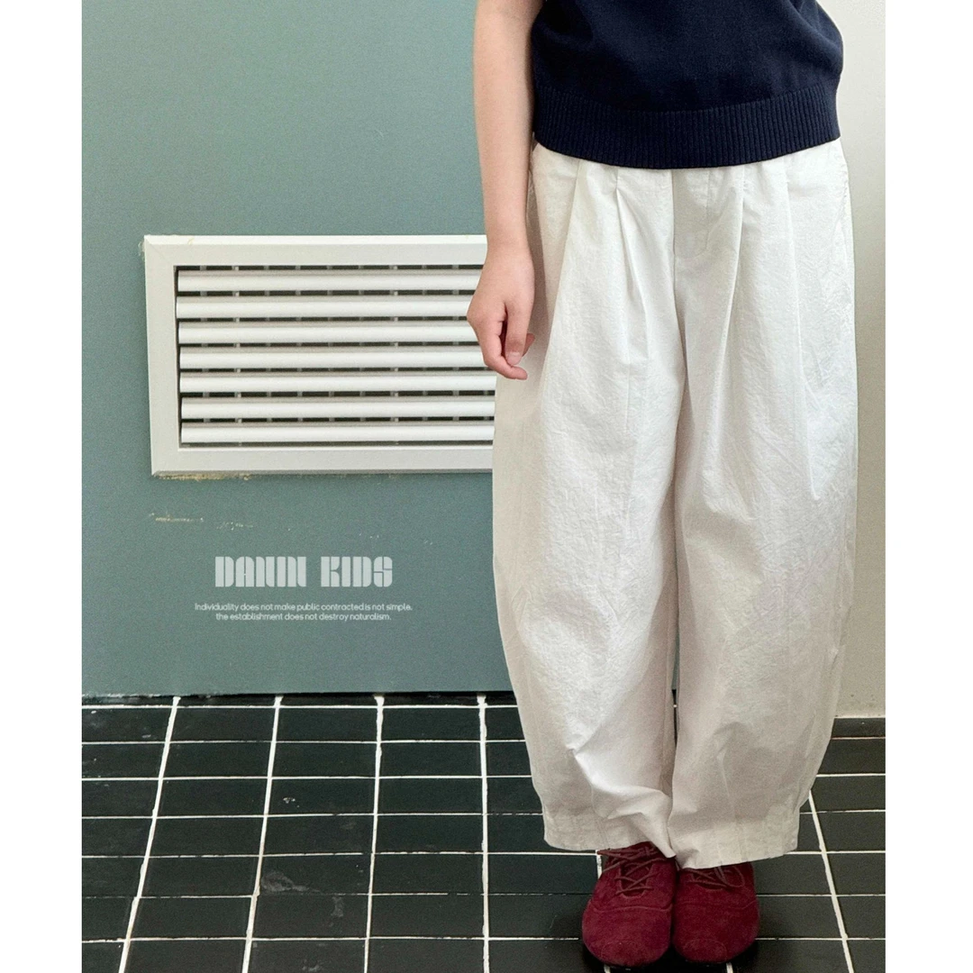 【嗒囜】定制冰花棉~细腻冰花纹理 女童春夏装儿童宽松阔腿休闲裤子