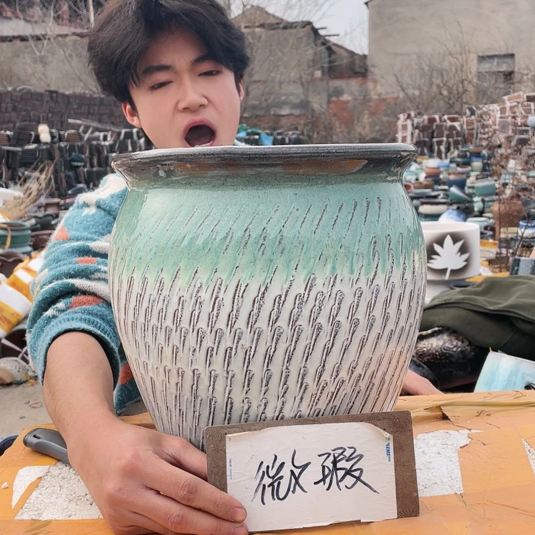 红陶宜兴紫砂花盆