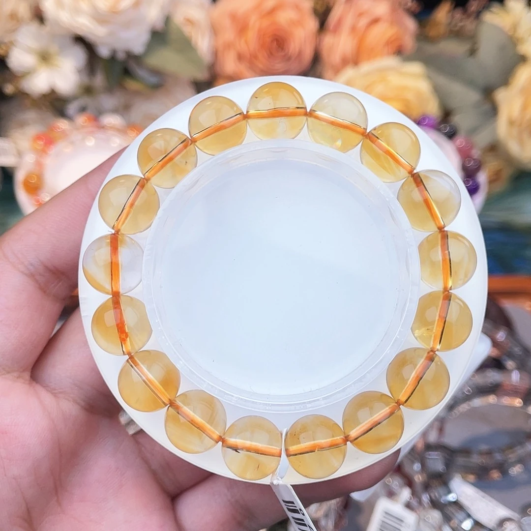 未镶嵌手链黄晶黄水晶11m