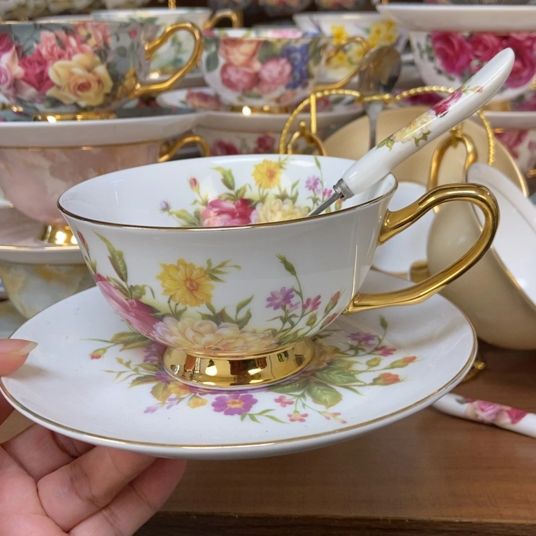 摆件花卉一杯碟快递装