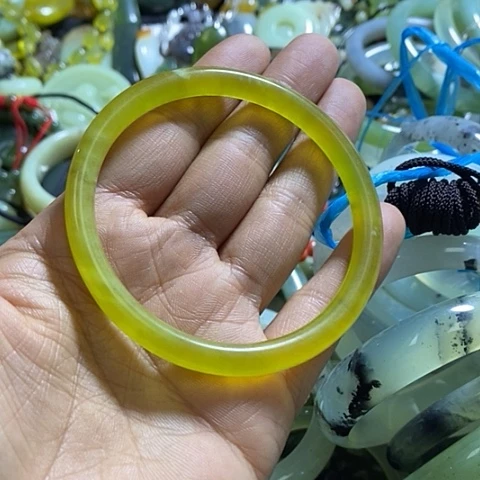 岫玉手镯未镶嵌自己备注口径