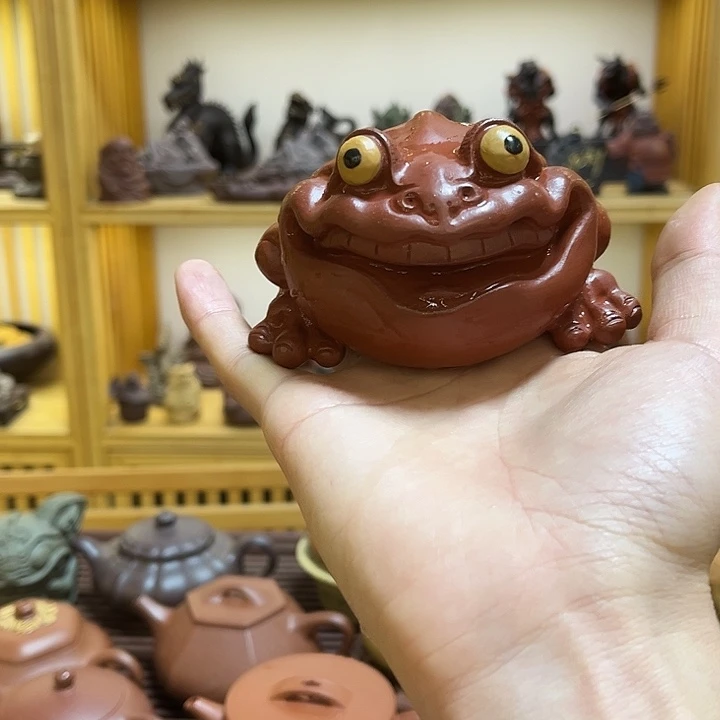 恐****紫砂茶壶紫砂笑蟾茶宠摆件