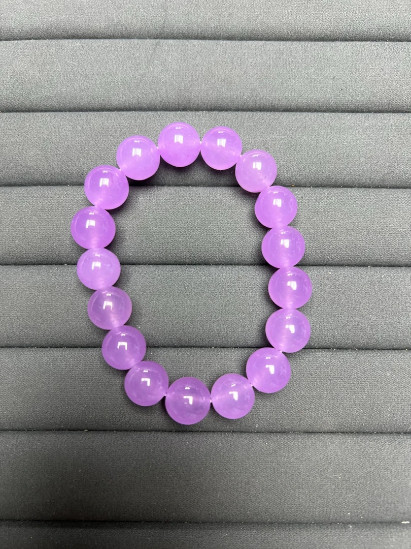 A418缅甸老坑料冰紫飘花手链