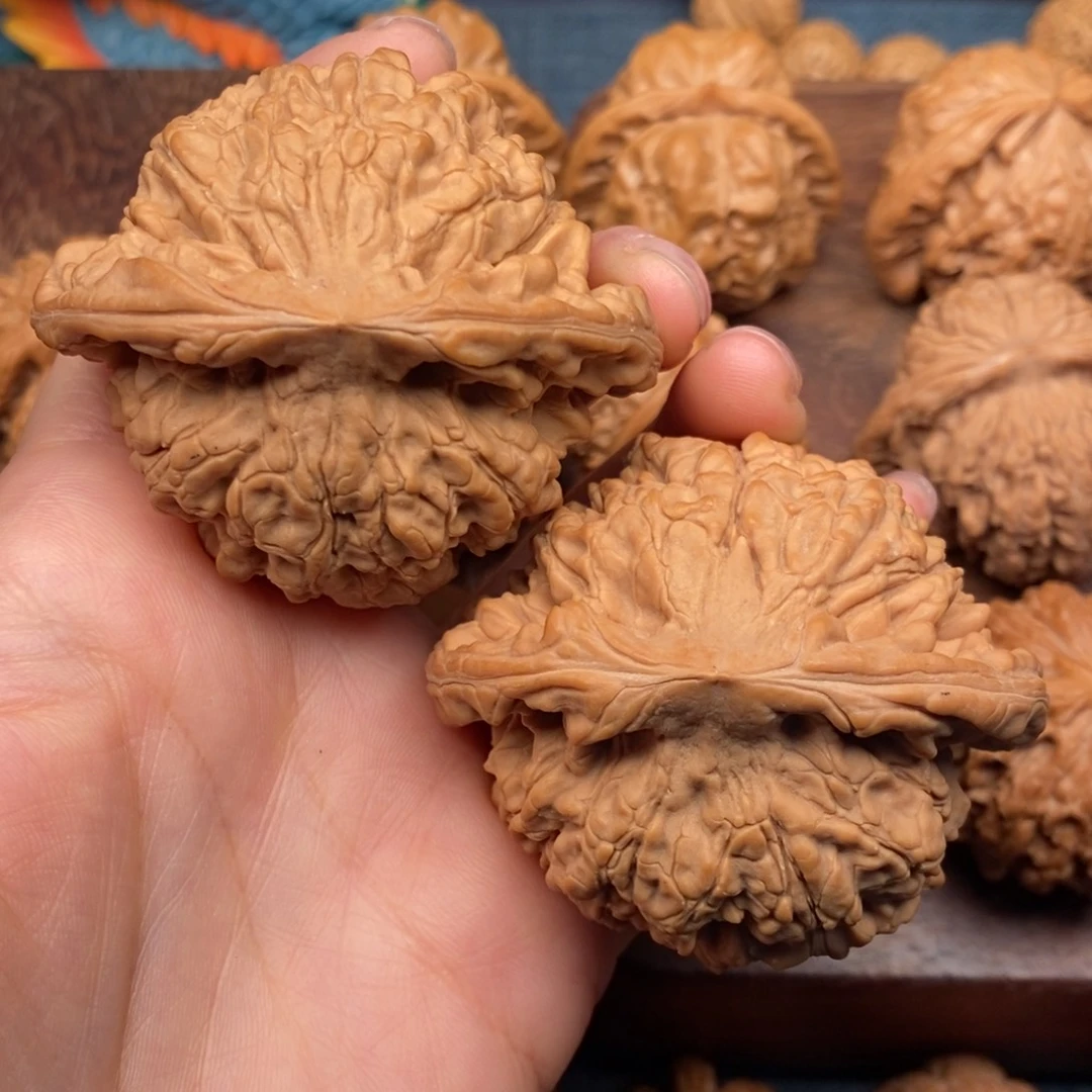 文玩核桃把件55全品精配大官帽