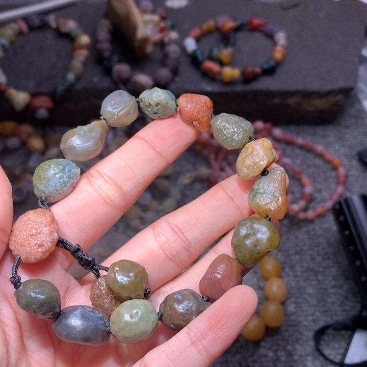 玛瑙/玉髓未镶嵌珠宝半成品怀**墨