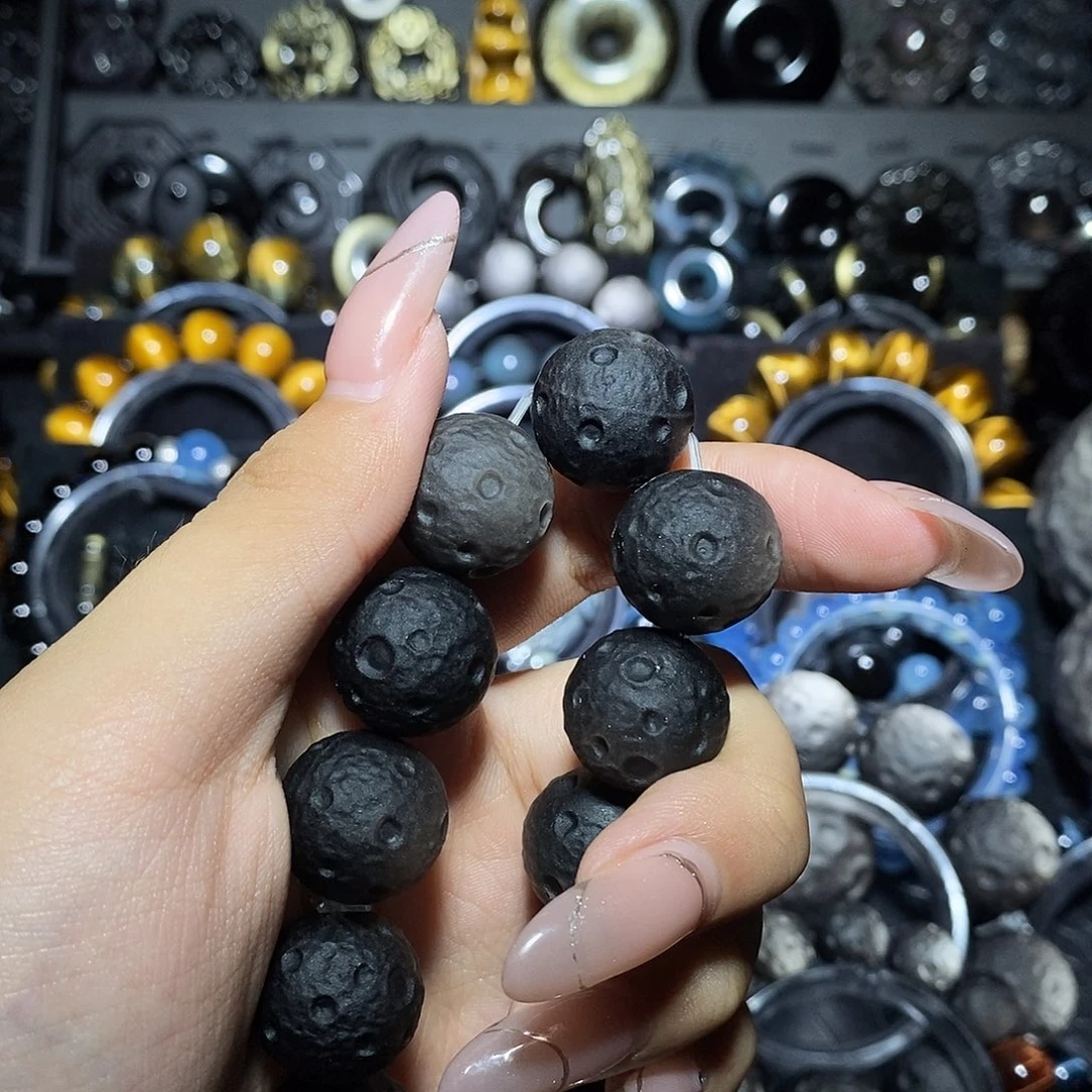 米***生未镶嵌黑曜岩手链