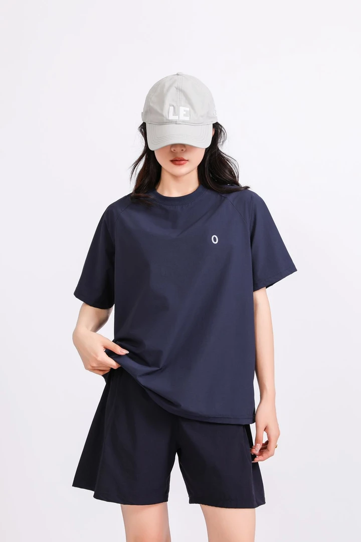 【主播推荐】女士素家防皱日系速干短袖81376