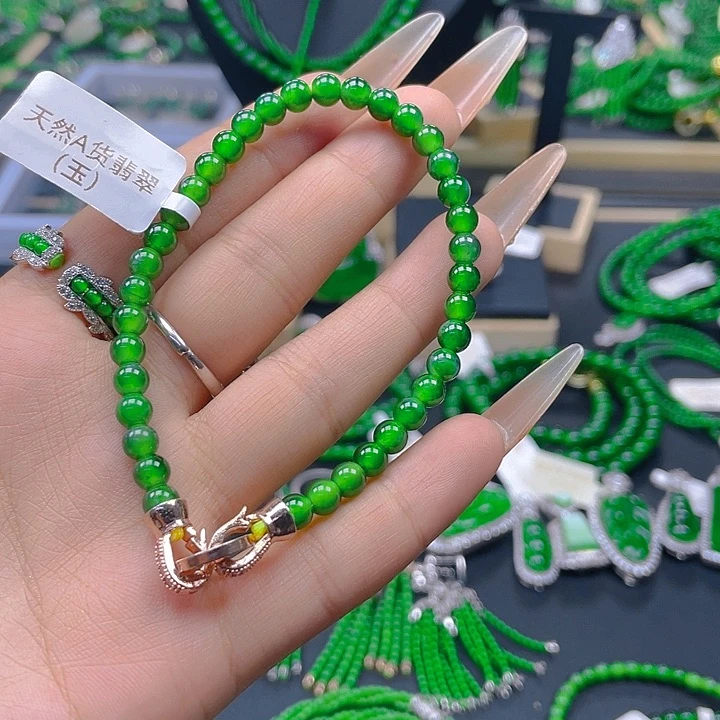 未镶嵌手链翡翠阳绿手链