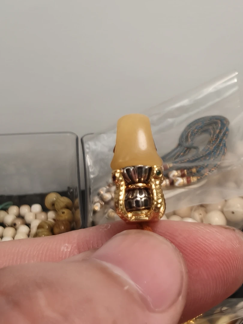 微尘同款百香籽三通 驼骨佛头柏香文玩搭配饰品 4层分体工艺