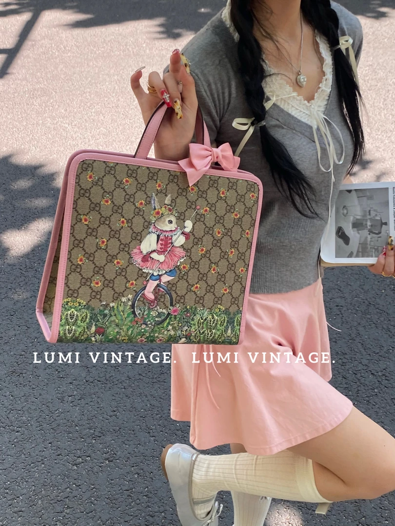 95新 GUCCI/古驰 兔子老花儿童包94750175