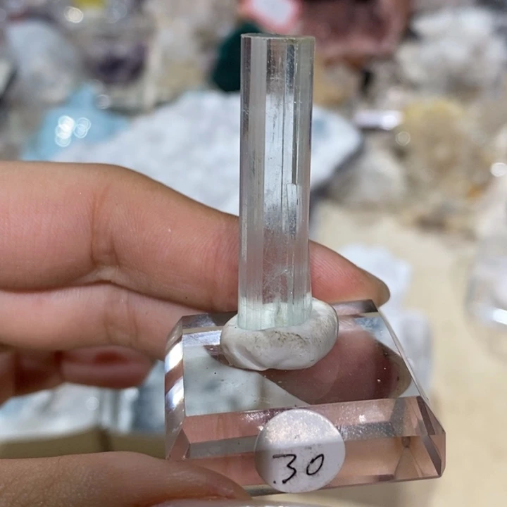 石材巴基斯坦海蓝蓝透单根