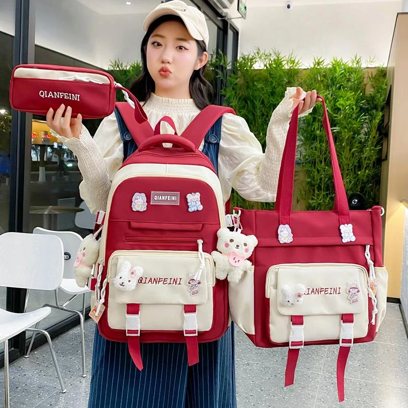 书包女可爱韩版初中生小学生三到五六年级双肩包大容量高中生背包