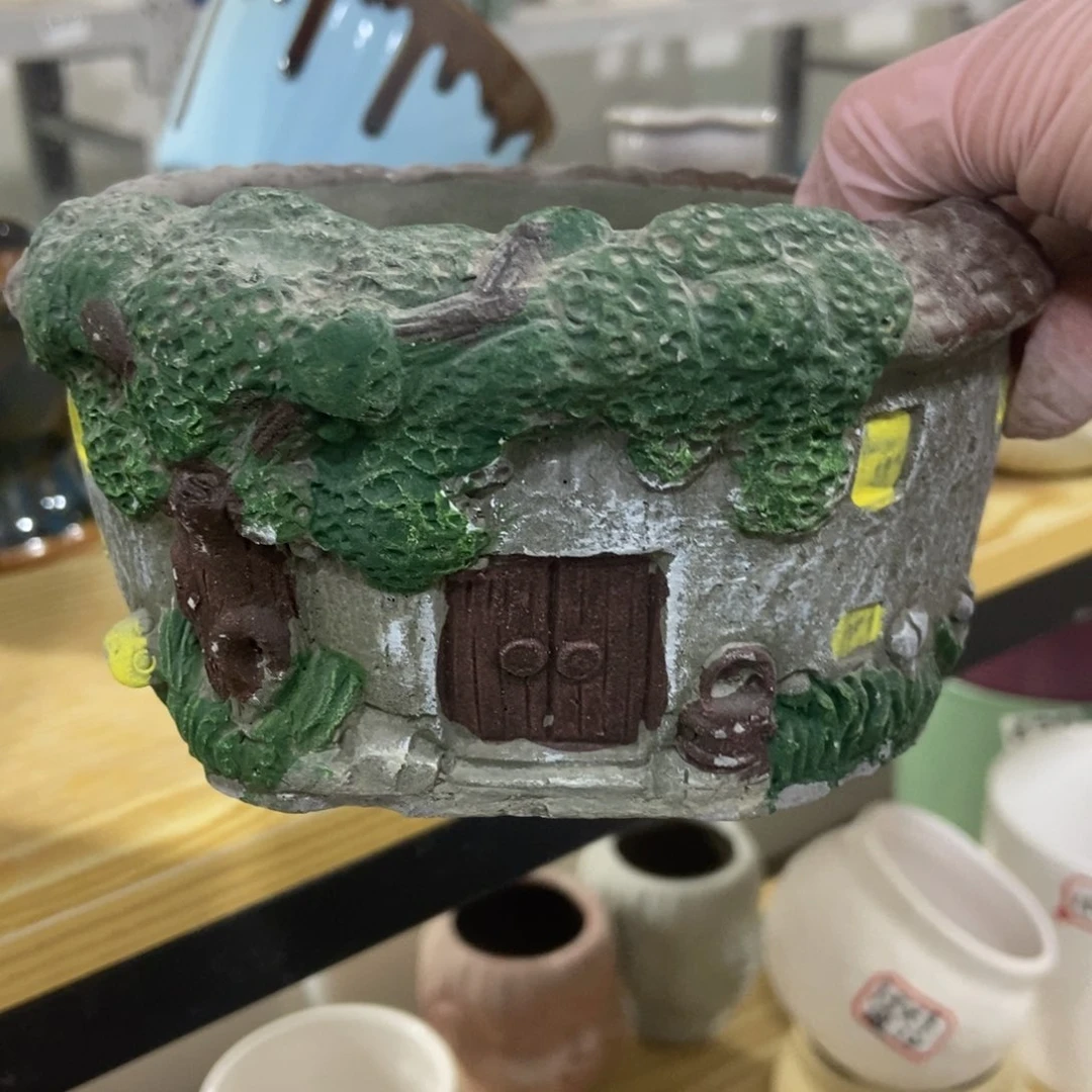 红陶高温陶瓷花盆