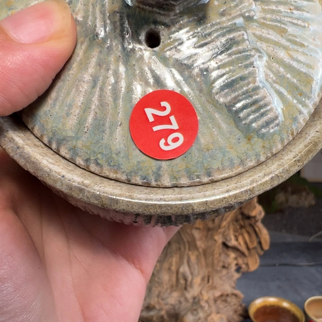 279柴烧宝瓶自然落灰釉