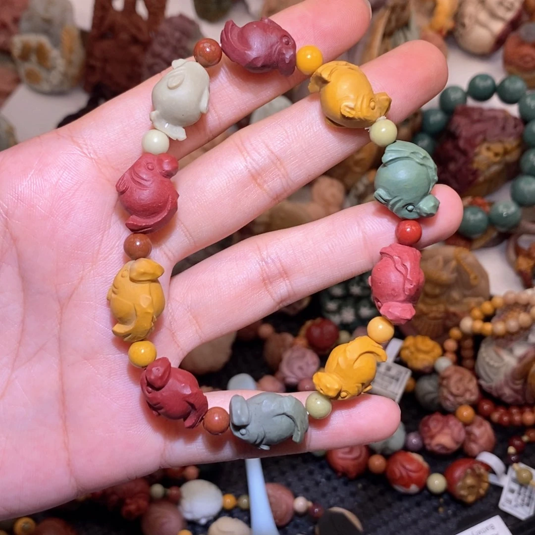 石英质玉（阿拉善玉）手串未镶嵌