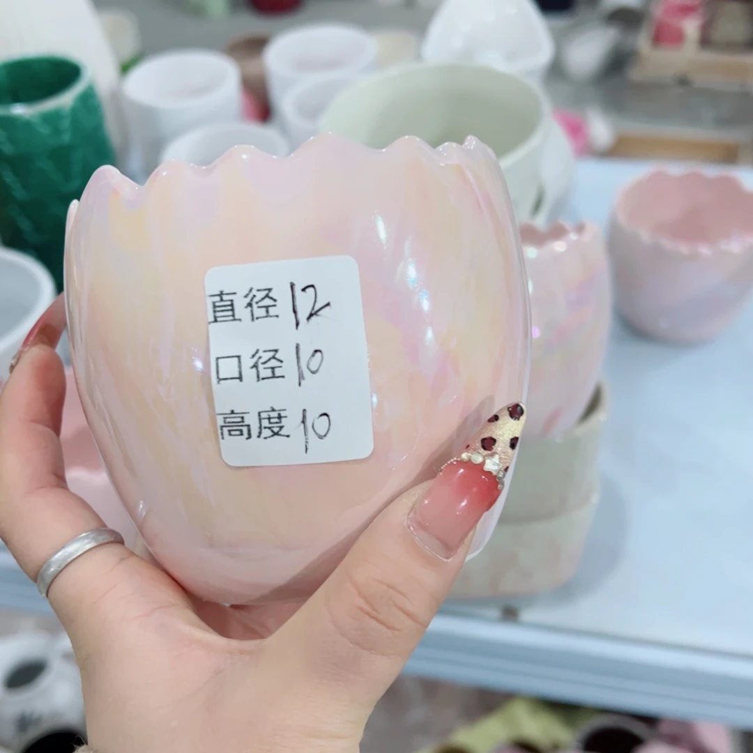 有孔，陶瓷花盆满10米包邮发货