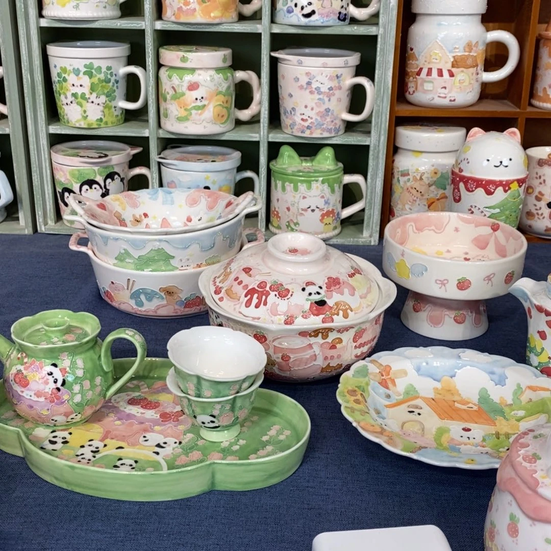 寻***烤瓷片蛋糕熊猫微瑕福利