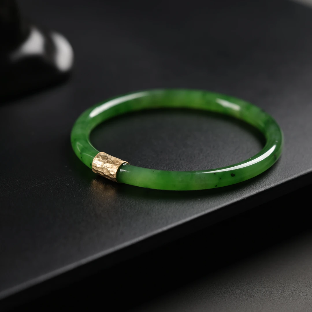 “玉喜”原创精品设计和田玉碧玉手镯