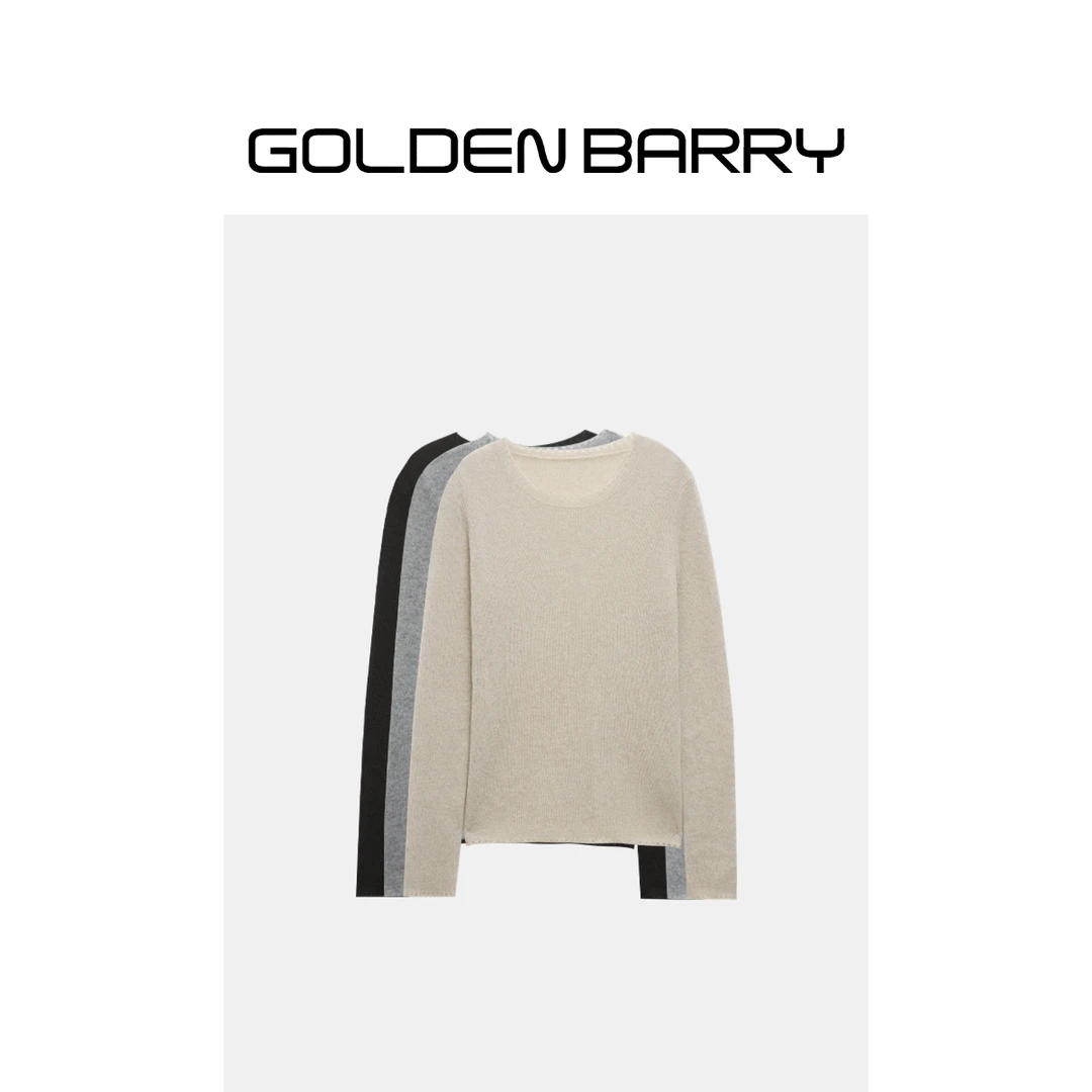 GOLDENBARRY|243059镂空边羊绒衫