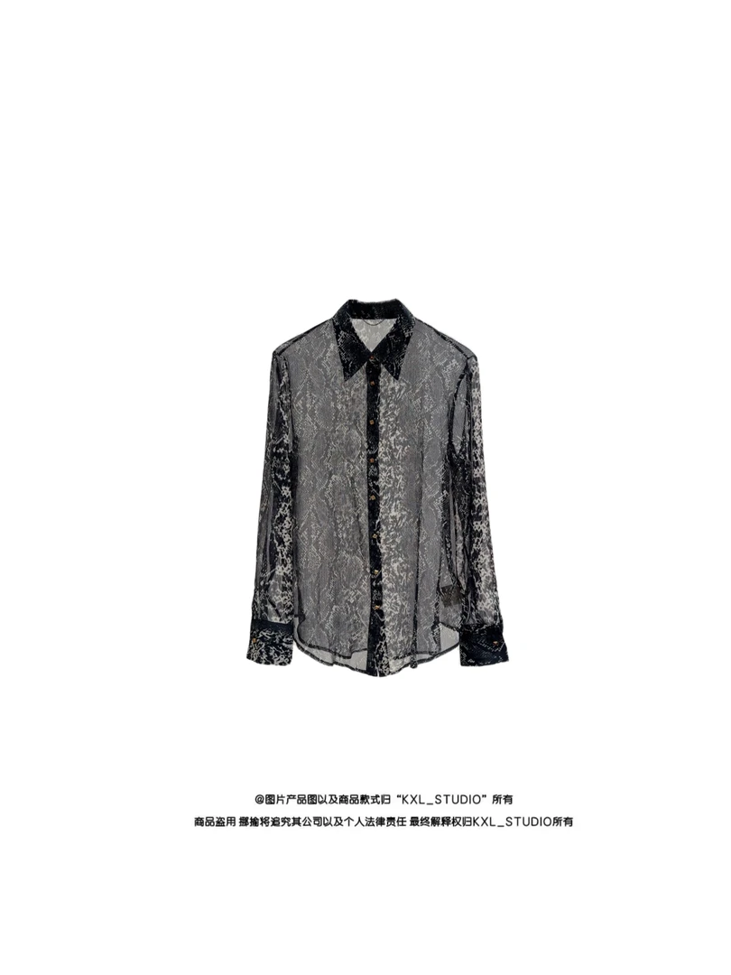 KXL-STUDIO 【KELE精选】蜕变·蟒纹防晒衬衫4563