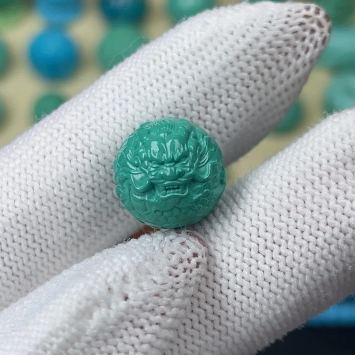 高瓷深绿13mm龙珠全品