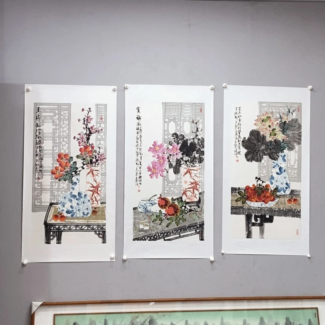 国画酉*陈党明三尺精品佳作3幅