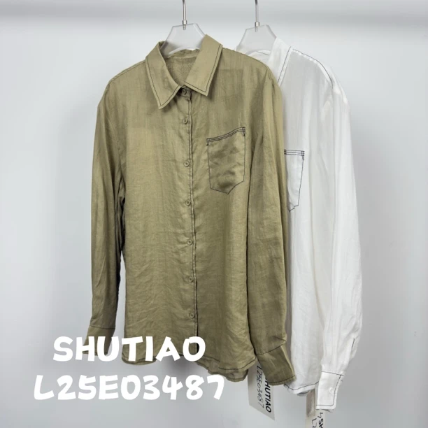 【SHUTIAO】2025夏季：新款小众设计款衬衫L25E03487