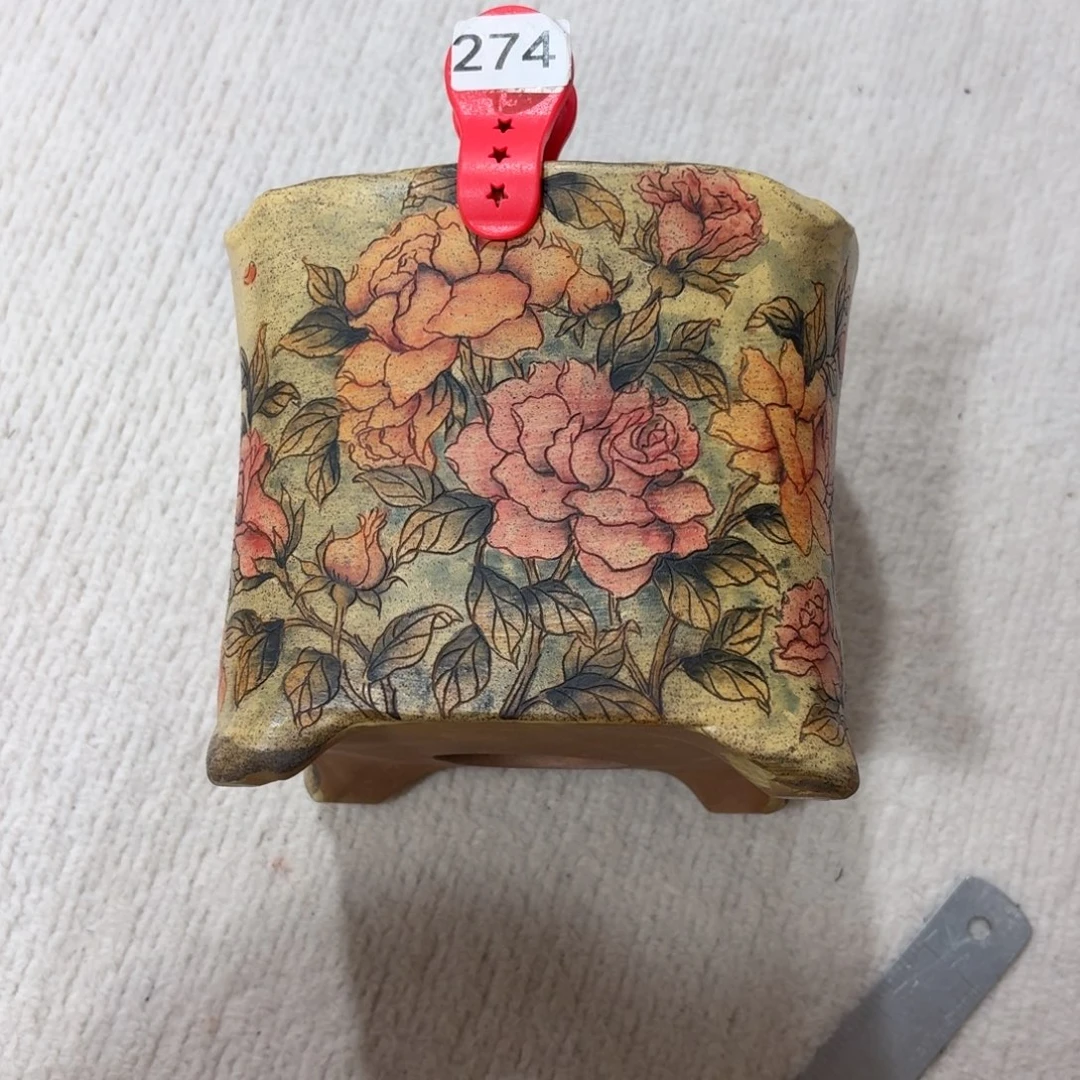 运***女紫砂花盆陶瓷多肉花盆瑕疵